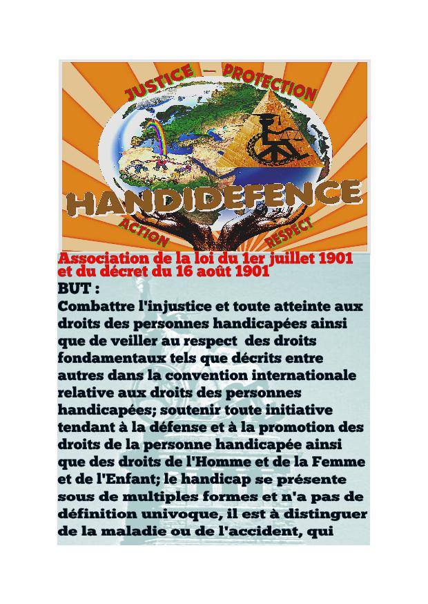BUT ASSOCIATIVE HANDIDEFENCE STATUT 1