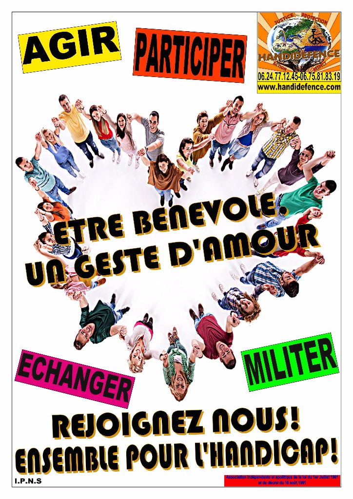 CAMPAGNE BENEVOLAT DE L'ASSOCIATION HANDIDEFENCE